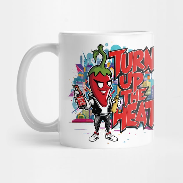 Turn Up The Heat, Hot Sauce Graffiti Design by RazorDesign234